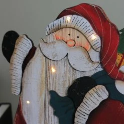 Northlight 19.5" Red And White LED Lighted Santa Claus Christmas Wooden Figure -Northlight Shop vmunwvdpcxwkze3ylrkxcmgggn4wluth 73763.1588414532