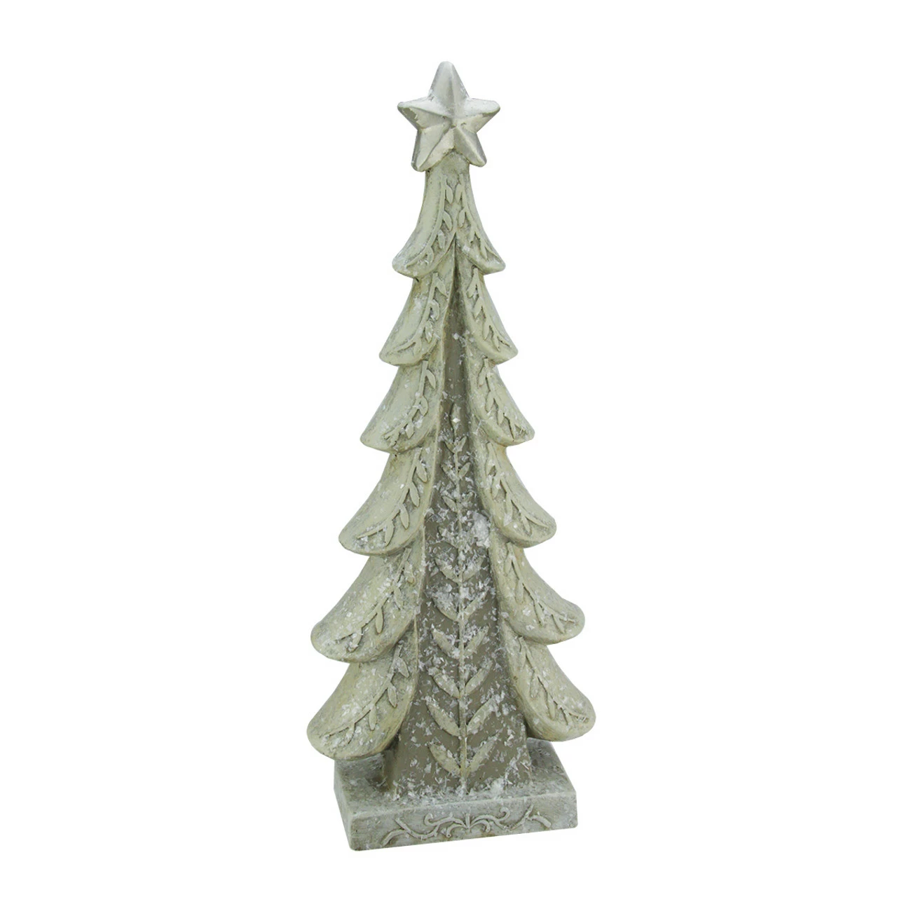 Raz 20.25" Gray And White Vintage Christmas Tree Tabletop Decor 1 Raz 20.25" Gray And White Vintage Christmas Tree Tabletop Decor