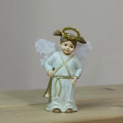 CC Home Furnishings 5.25" White Glittered Child Angel Holding A Golden Horn Christmas Figurine 5 CC Home Furnishings 5.25" White Glittered Child Angel Holding A Golden Horn Christmas Figurine -Northlight Shop vtmp8nffkkxfuzhoxmhohtzrvlnrtp4m 79228.1588403927