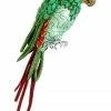 Allstate 22.5" Green And Red Parrot With Tail Feathers Tabletop Decor