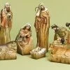 Roman 9-Piece Inspirational Religious Driftwood Nativity Scene Christmas Decoration