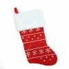 Northlight 19" Red And White Embroidered Snowflake Cuffed Christmas Stocking