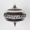Vickerman Safari Black And White Zebra Stripes Onion Drop Christmas Ornament 8" (200mm)